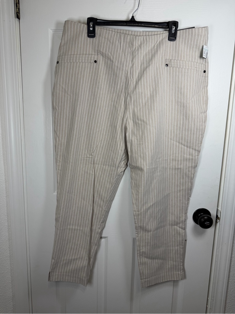 Maurices Tan Pinstripe‎ Trousers